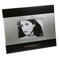 Brushed Silver and Black Wood Finish Photo Frame (5"x7")